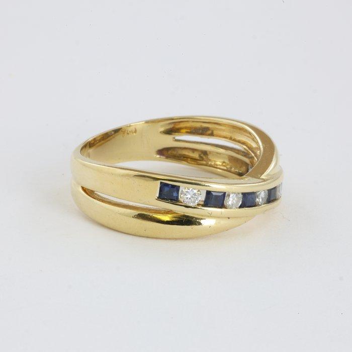 Ring - 18 karaat Geel goud Diamant (Natuurlijk gekleurd) -, Sieraden, Tassen en Uiterlijk, Ringen