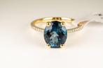 Ring - 14 karaat Geel goud Topaas - Diamant, Nieuw