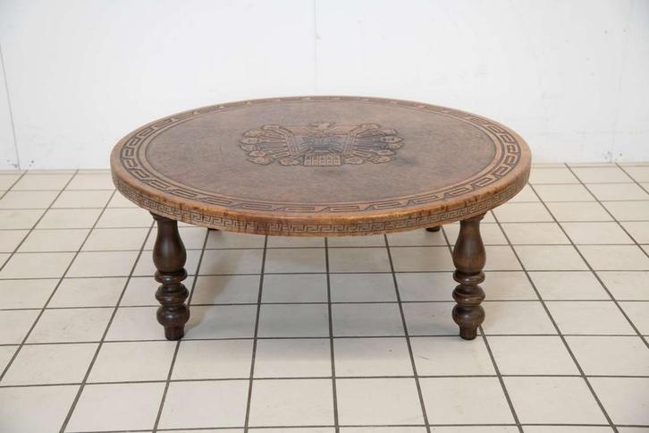Grote Vintage Aztec Design Leren Salontafel, Huis en Inrichting, Tafels | Salontafels, Ophalen of Verzenden