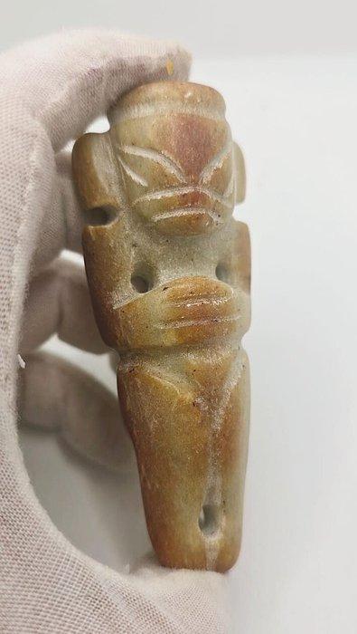 Amulet van de Hongshan Jade-aliënterlijke godheid - Amulet, Antiek en Kunst, Curiosa en Brocante