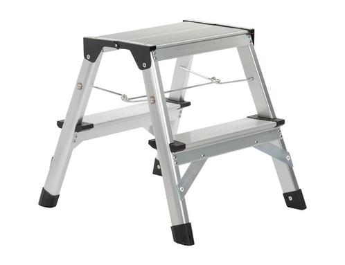 TRAPLADDER IN ALU STEPPY 2x2 TR WARENWET (Partytenten), Doe-het-zelf en Verbouw, Ladders en Trappen, Nieuw, Verzenden