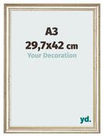 Fotolijst A3 - 29,7x42 cm - Metaalglans - MDF - Lazio, Verzenden, Nieuw