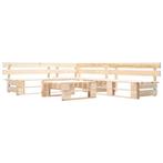 vidaXL 4-delige Loungeset pallet hout naturel, Verzenden, Nieuw, 4 zitplaatsen, Loungeset