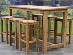 Barset Grade A teakhout 180x80xH105 cm 7-delig, Tuin en Terras, Ophalen of Verzenden, Nieuw, Teakhout