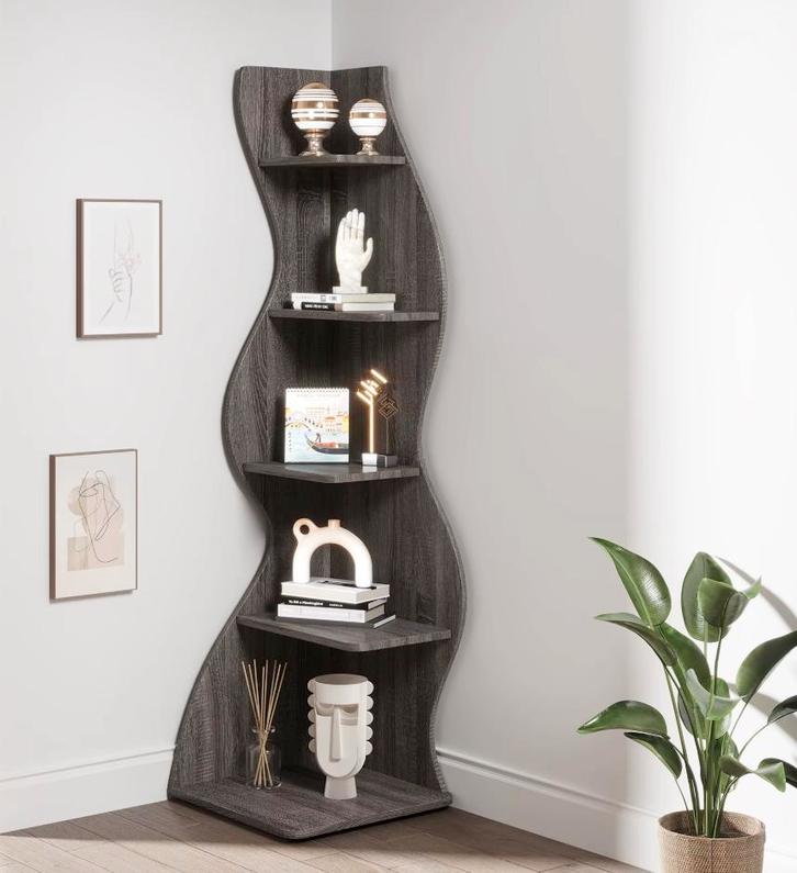 Moderne 5-Laags Hoek Boekenkast – Design Hoekkast Hout, Huis en Inrichting, Kasten | Boekenkasten, Nieuw, Verzenden