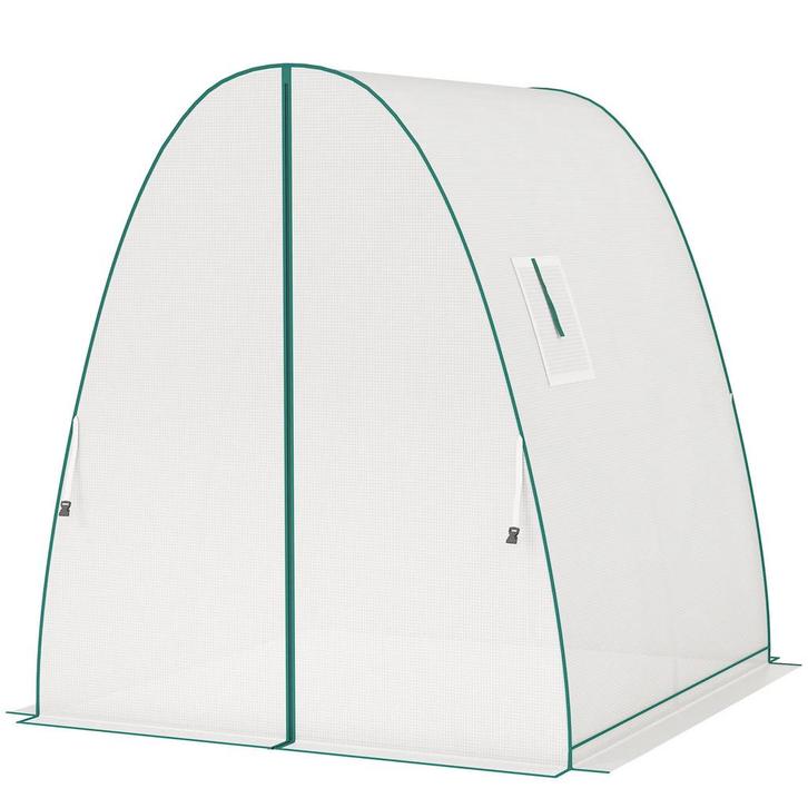 TRUUSK Stalen Foliekas 180 x 180 x 200 cm - Met Roldeur en 2, Tuin en Terras, Kassen, Nieuw, Verzenden