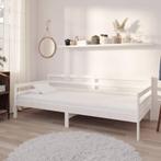 vidaXL Slaapbank massief grenenhout wit 90x200 cm, Huis en Inrichting, 90 cm, Eenpersoons, Verzenden, Wit
