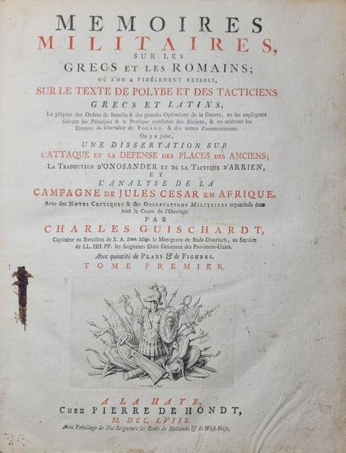 Charles Guischardt - „Mémoires militaires sur les Grecs et, Antiek en Kunst, Antiek | Boeken en Bijbels