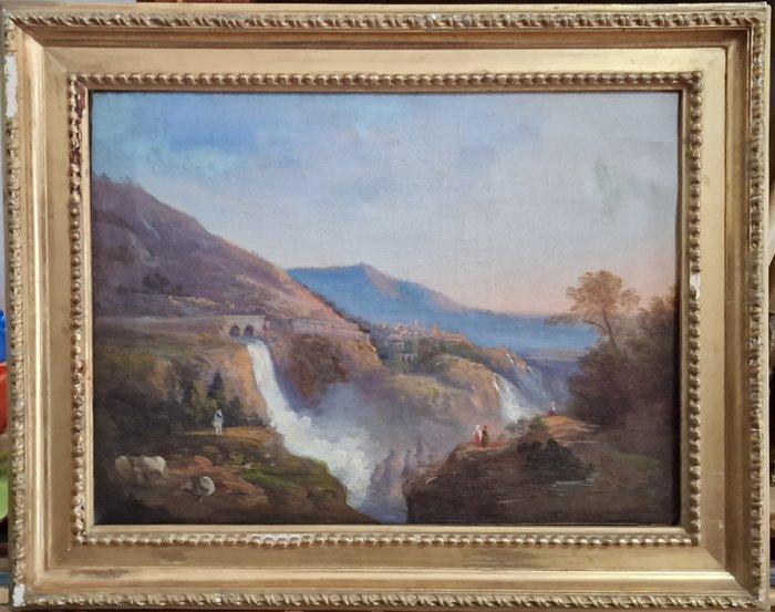 Italiaanse school (XIX) - Veduta di Tivoli, Antiek en Kunst, Kunst | Schilderijen | Klassiek