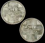 Zwitserland. 2 x 20 Francos - 1996 - (R1247) (Zonder, Postzegels en Munten
