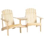 TRUUSK OUTSUNNY Adirondack Tuinstoel Met Tafel En Parasolgat, Verzenden, Nieuw