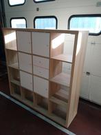 IKEA Kallax kast, 16- vaks, licht eiken, 147 x 39 x 147 cm, Ophalen, Nieuw