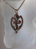 Metaal, Granaat - Ketting met hanger - Jugendstil, Antiek en Kunst