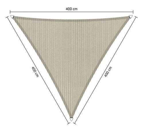 Schaduwdoek driehoek gelijkzijdig 4x4x4 Sahara sand, Tuin en Terras, Schaduwdoeken, Nieuw, Ophalen of Verzenden