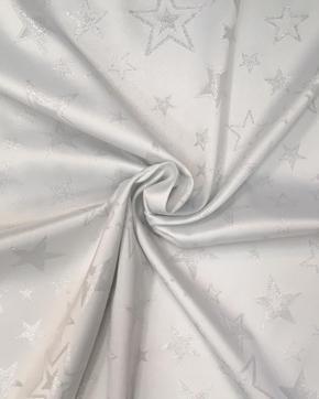 Polyester Lurex Silver Stars, Hobby en Vrije tijd, Stoffen en Lappen, Nieuw