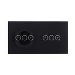 Rome Touch zwart-glas dubbele LED dimmer combinati, Hobby en Vrije tijd, Elektronica-componenten, Ophalen of Verzenden, Nieuw