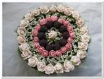 Actie taart foambloemen- rose cake 15 cm. pinkroze, Ophalen of Verzenden, Nieuw