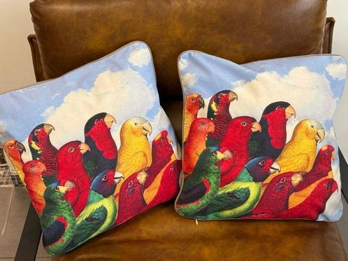 Tropische Explosie: Set van Velours Kussenslopen met, Antiek en Kunst, Antiek | Kleden en Textiel
