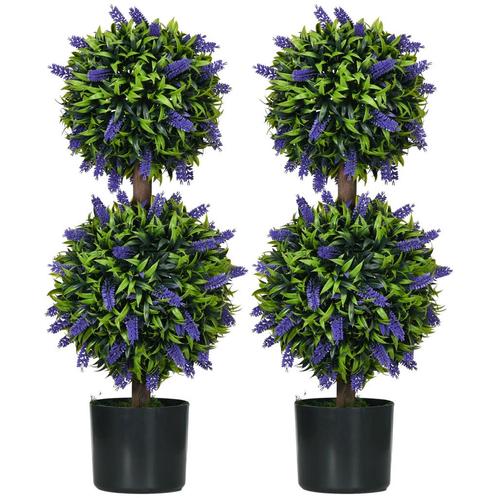 TRUUSK Kunstmatige Planten 2-delig Lavendel 70 Cm UV-bestend, Huis en Inrichting, Woonaccessoires | Kunstplanten en Kunstbloemen