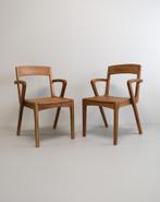 Pinea eetkamerstoel – massief teak, Bruin, Nieuw, Ophalen of Verzenden, Modern / minimalistisch / Scandinavisch