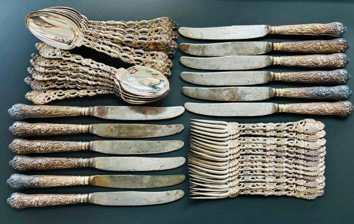 Dobson, Piccadilly London - Bestekset (36) - .925 zilver -, Antiek en Kunst, Antiek | Goud en Zilver