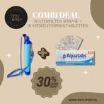 Combi Deal! Waterfilter straw + Waterzuiveringstabletten, Caravans en Kamperen, Verzenden, Nieuw