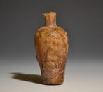 Oud-Romeins Vormgeblazen glazen fles met afbeelding van de, Verzamelen, Mineralen en Fossielen