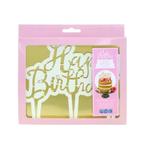 PME Uitsteker voor Taarttopper Goud Happy Birthday**, Verzenden, Nieuw