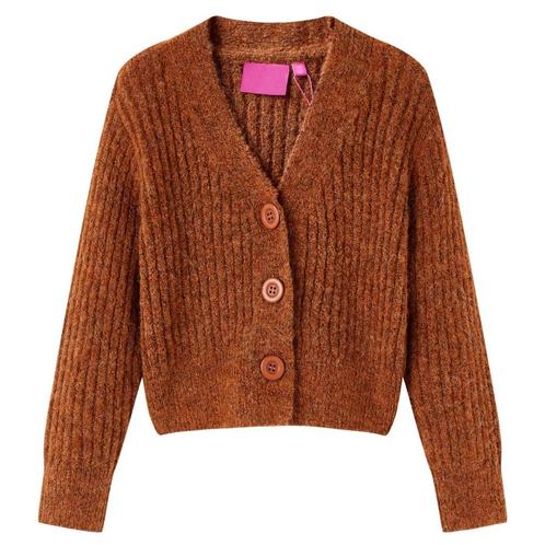 vidaXL Kindervest gebreid 92 cognackleurig, Kinderen en Baby's, Kinderkleding | Overige, Nieuw, Verzenden