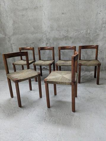 Eetkamerstoel - Hout, Touw - Set van zes stoelen beschikbaar voor biedingen