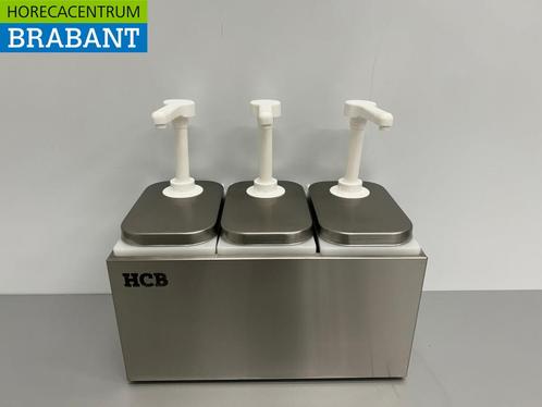 HCB RVS Dubbele Sauzenbar Sauspomp Sausdispenser 3 x 2 liter, Zakelijke goederen, Horeca | Keukenapparatuur, Nieuw in verpakking