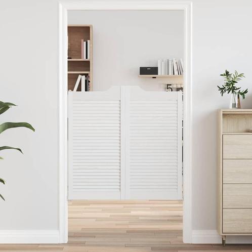 vidaXL Draaideuren louvre design 2 paar 100x100 cm wit, Doe-het-zelf en Verbouw, Deuren en Horren, Nieuw, Verzenden