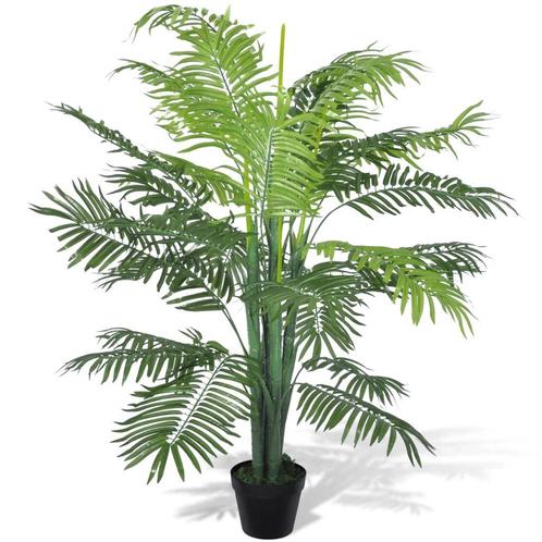 Kunst Phoenix palmboom met pot 130 cm (Kunstgras-Planten), Tuin en Terras, Gras en Kunstgras, Nieuw, Verzenden