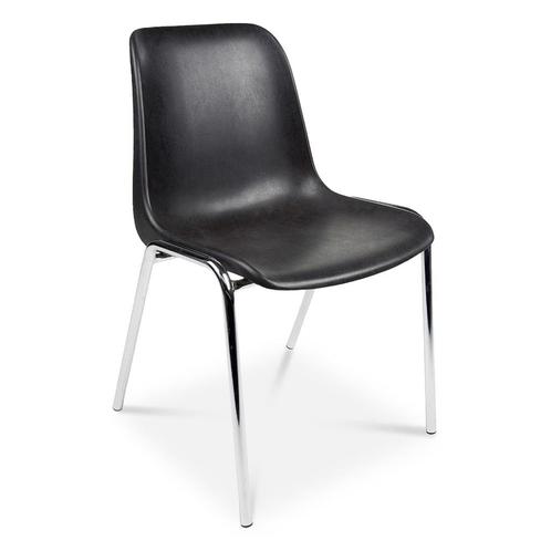 Kantinestoel Helene - 4-poot onderstel - Zwart, Huis en Inrichting, Stoelen, Ophalen of Verzenden