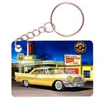 Sleutelhanger 6x4cm - Amerikaanse Auto Route 66 Tekening NIE, Verzamelen, Sleutelhangers, Ophalen of Verzenden, Nieuw