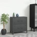 Archiefkast industrieel 75x40x80 cm staal antracietkleurig