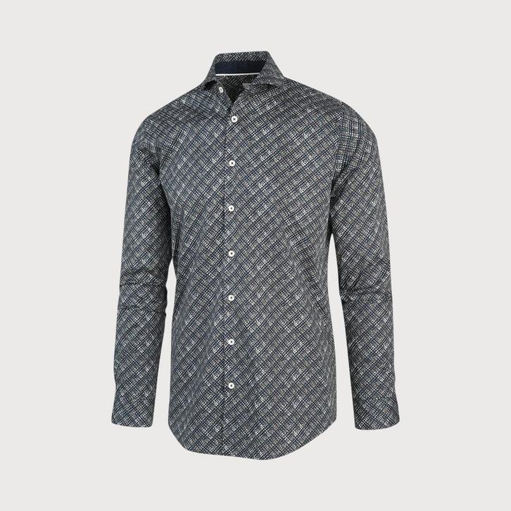 -40% Blue Industry  Blue Industry Army grafische print overh, Kleding | Heren, Overhemden, Blauw, Nieuw, Verzenden