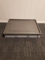 Kunststof bak 800x600x120mm, grijs, met oplegdeksel,, Ophalen of Verzenden