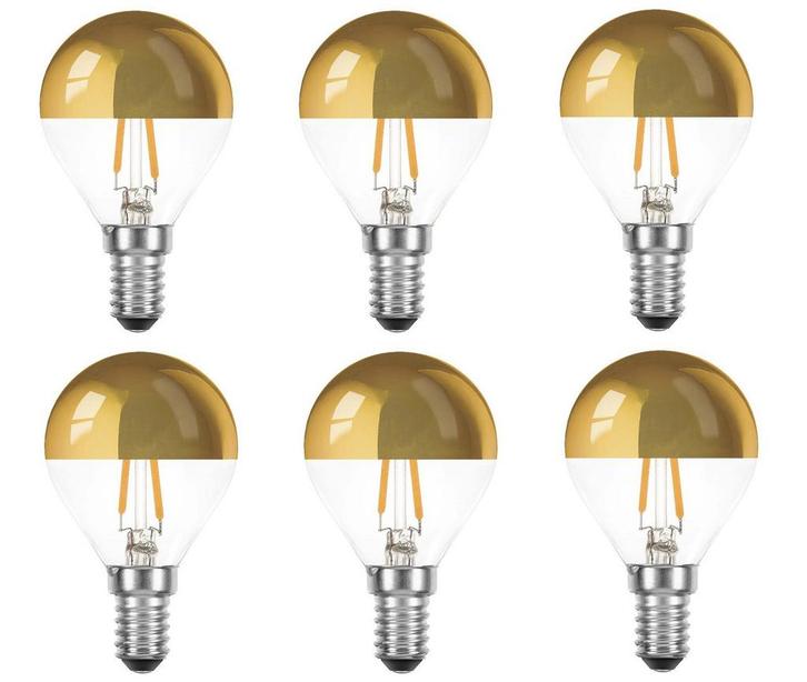 6 stuks Ledmaxx LED kopspiegellamp goud E14 2W 180lm 2700..., Huis en Inrichting, Lampen | Overige, Nieuw, Ophalen of Verzenden