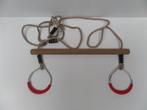 Trapeze hout met ringen metaal diam. 3,5x58 cm pp-touw - Her, Kinderen en Baby's, Nieuw, Verzenden