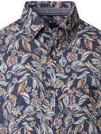 Casa Moda Casual Gebloemd Overhemd Button Down Boord, Verzenden, Nieuw, Blauw