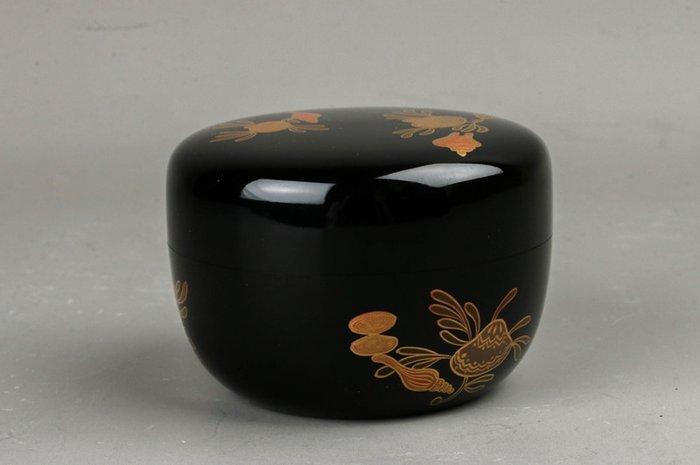 Flat Natsume “Mirugai Maki-e” — Japanse lakthee-jas - Hout -, Antiek en Kunst, Antiek | Overige Antiek