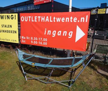 Hangmat met opvouwbaar frame Groen beschikbaar voor biedingen