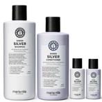 Maria Nila Sheer Silver Set - 350+300+100+100ml, Ophalen of Verzenden, Nieuw, Shampoo of Conditioner