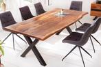 Eettafel Amazonas X 180cm natuurlijk Sheesham/ 40192, Huis en Inrichting, Tafels | Eettafels, Ophalen of Verzenden, Nieuw