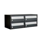 Brievenbusunit Hive set wand 2-breed, 2-hoog - zwart, Verzenden, Nieuw