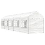 vidaXL Prieel met dak 11,15x2,28x2,69 m polyetheen wit, Verzenden, Nieuw
