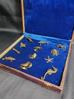 Messensteun (12) - Verguld brons, Antiek en Kunst