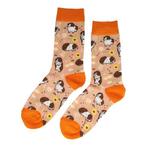 Sokken katoen – Cavia print – oranje – maat 36-43, Nieuw
