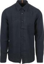 BOSS Relegant Overhemd Linnen Navy maat M Heren, Verzenden, Nieuw, Blauw, BOSS